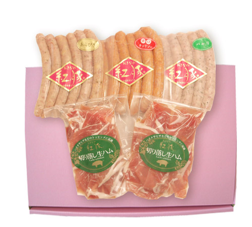【送料無料】紅豚ハム・ソーセージセット　ＧＡ－9１